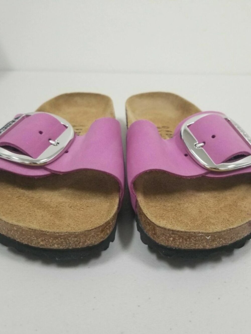 Birkenstock Madrid Big Buckle Purple Orchid Nubuck Leather Narrow Width Sandals